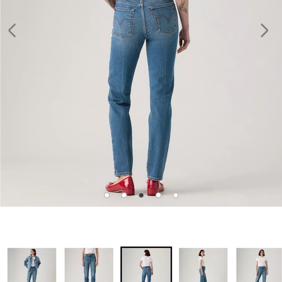 Levi's Women's Classic Blue Straight Leg Jeans - Picture 3 of 5